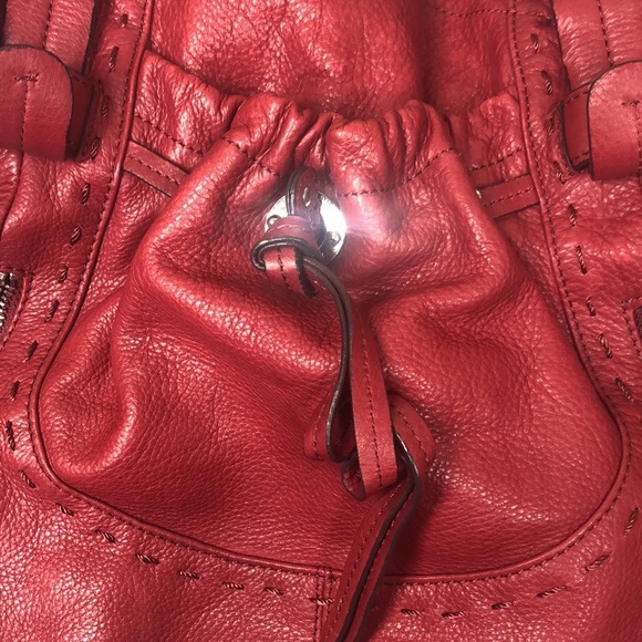 B Makousky red soft leather bag - Picture 7 of 16